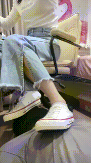 【漫漫】帆布鞋白袜+裸足凉鞋踩脚垫 bf27032