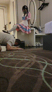 【阿喵】洛丽塔S白丝诱惑踩踏骑马 bf26700_2