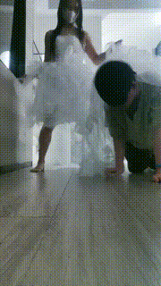 【璃茉】婚纱小主胯下绿帽奴JS250323-28