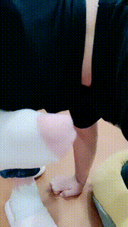 【拽拽】帆布鞋白袜虐踩JS241103-7