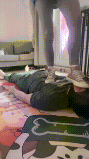 【桃子老师】帆布鞋棉袜全体重踩踏 bf19642