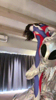 【禾末】cosplay-女超人VS外星人 bf20163