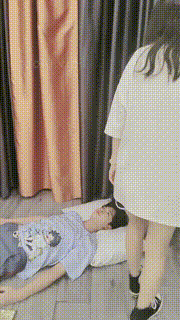 【子怡】高帮帆布鞋白袜全体重踩 bf30178