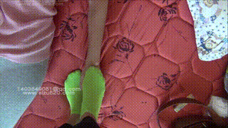 【甜儿】公主绿棉袜虐踩LULU肚子和脸蛋 G-NV-108