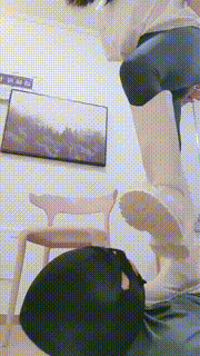 【妮蔻S】长靴舔鞋底碾压狗头超臭原味棉袜气味控制 bf27058