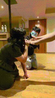 【甜心教主】首调情侣奴-开发母畜-高跟肉丝舔-踩踏【双视角版】bf30630_2