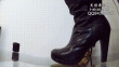 【婧児小主】墙脸系列2 皮靴白袜肉丝高跟轮番践踏玩你受得了么？奴视角YC-220225-3
